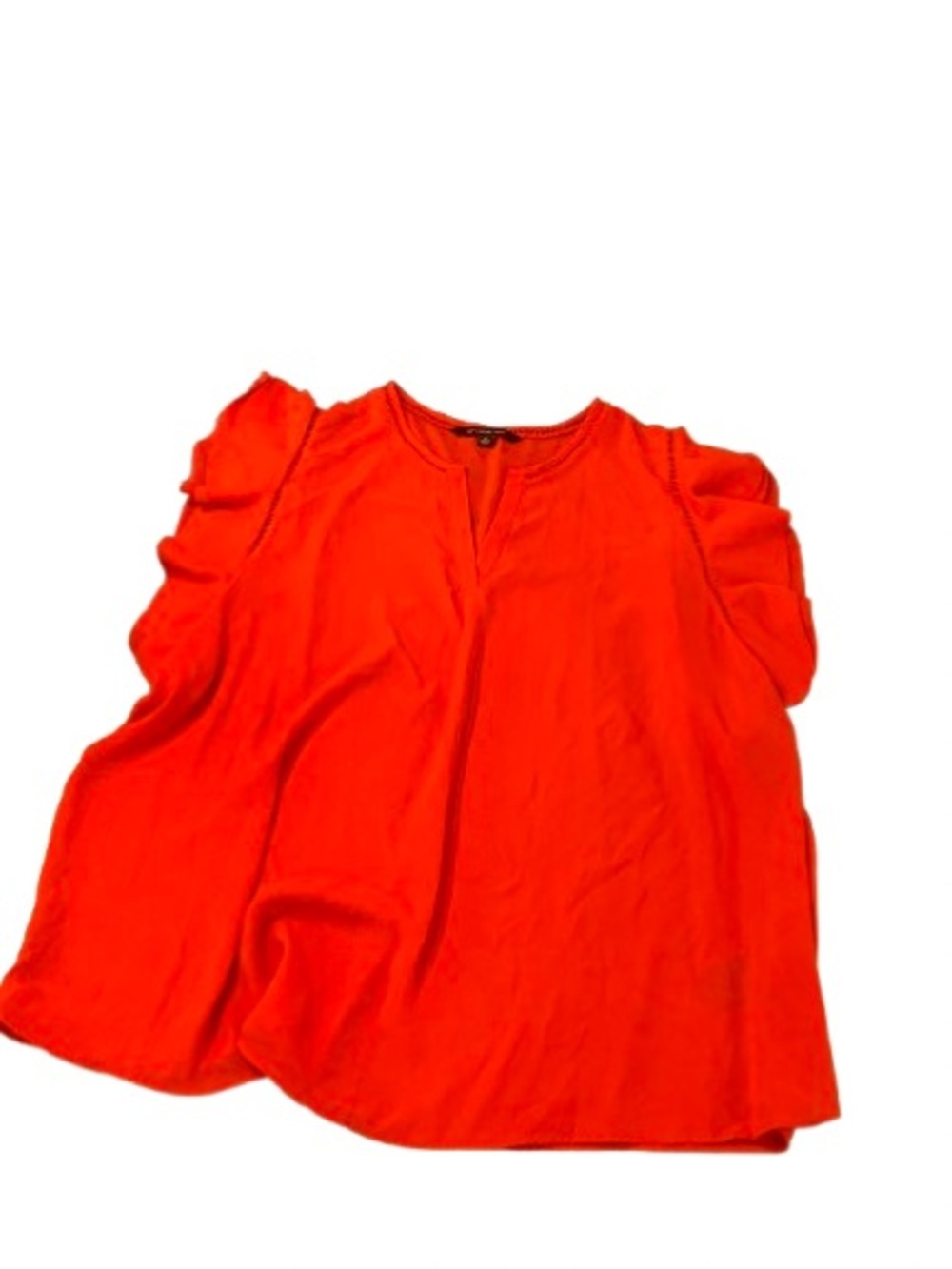 Zac & Rachel Woman 2X Coral Ruffle Sleeve Blouse Plus Size Top